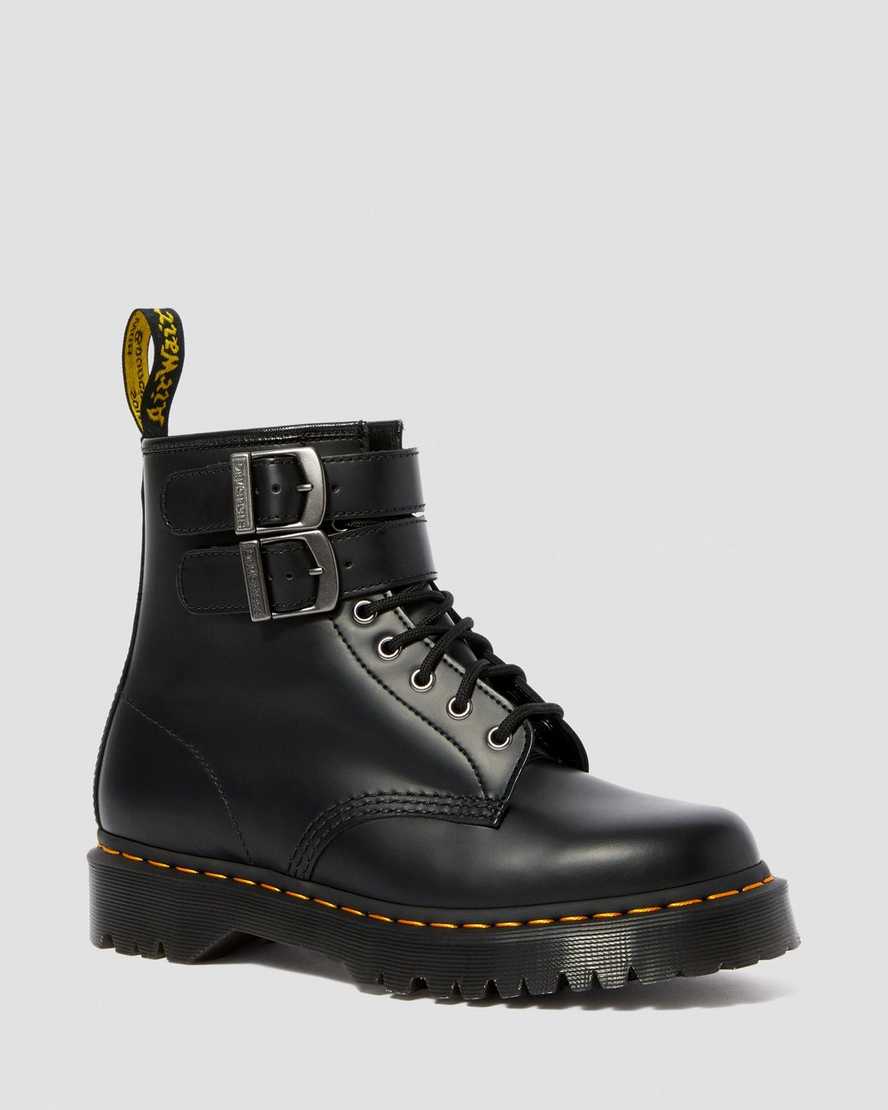 Dr. Martens 1460 Smooth Deri Buckle Erkek Originals Botlar - Bot Siyah |RZEXB5230|